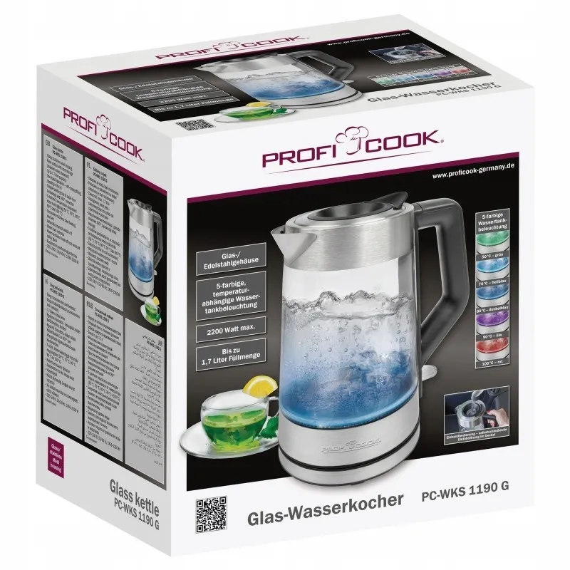 Електрочайник ProfiCook PC-WKS 1190 G: сучасний стиль та функціональність для дому
